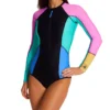 Body Glove Macabu Journey Long Sleeve One Piece Swimsuit – Tropical Colorblock Paddle Suit -Her Room US body glove bg01 581755 gs