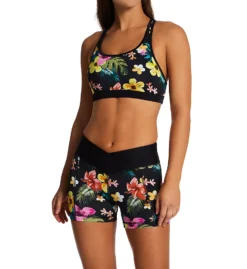 Body Glove Tropical Island Floral Equalizer Sports Bra Swim Top – Mesh Racerback Athletic Swimwear -Her Room US body glove bg01 591706 cs1