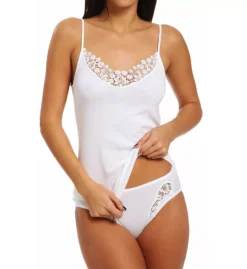 Calida Feminine Sense 100% Cotton Lace Trim Camisole – Seamless Premium Underlayer -Her Room US calida cali01 11451 cs2