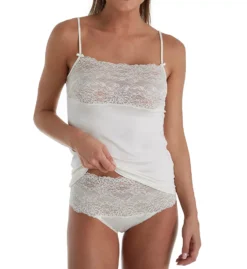 Calida Sensual Secrets Lace Camisole - White Floral Sheer Bust Cotton-Viscose Top -Her Room US calida cali01 11531 cs2