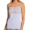 Calida Sensual Secrets Lace Camisole - White Floral Sheer Bust Cotton-Viscose Top