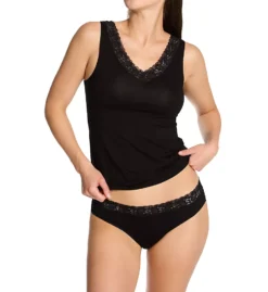 Calida Natural Comfort Scalloped Lace V-Neck Tank Top – Premium Pima Cotton Camisole -Her Room US calida cali01 12652 cs3