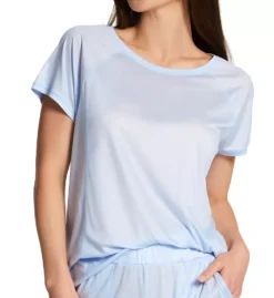 Calida Deep Sleep Cooling Tencel Lyocell Short Sleeve Crew Tee - Breathable Relaxed Fit Loungewear