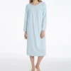 Calida Soft Cotton Long Sleeve Nightgown -Her Room US calida cali01 33000 gs