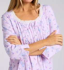 Carole Hochman Pink Floral Cotton - Lace Trim 3/4 Sleeve Plus Size Nightgown -Her Room US carole hochman caho01 22678x cs1