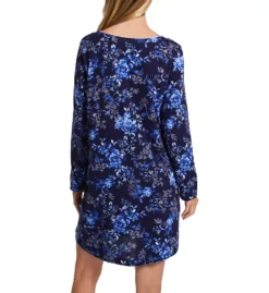 100% Cotton Jersey 36 Inch Long Sleeve Gown -Her Room US carole hochman caho01 ch22651 bs