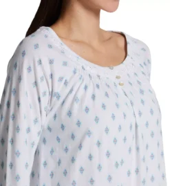 100% Cotton Jersey Short Long Sleeve Gown -Her Room US carole hochman caho01 ch22652 cs2