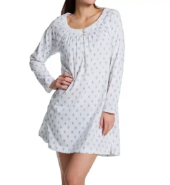 100% Cotton Jersey Short Long Sleeve Gown