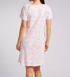 Carole Hochman Floral Print 100% Cotton Nightgown – Lace V-Neck Flutter Sleeve Sleepwear with Pockets -Her Room US carole hochman caho01 ch22672 bs
