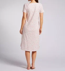 44 Short Sleeve Cotton Jersey Gown -Her Room US carole hochman caho01 ch62672 bs