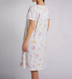 100% Cotton Jersey 42 Flutter Sleeve Waltz Gown -Her Room US carole hochman caho01 ch62675 bs