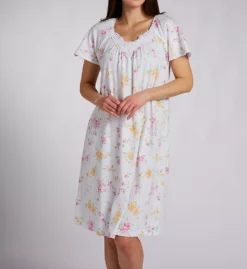 100% Cotton Jersey 42 Flutter Sleeve Waltz Gown