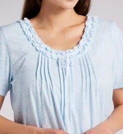 Carole Hochman Blue Seashell Print 100% Cotton Jersey Short Sleeve Capri Pajama Set -Her Room US carole hochman caho01 ch92676 cs1