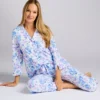 3/4 Sleeve Notch Collar Long PJ Set -Her Room US carole hochman caho01 ch92678 gs