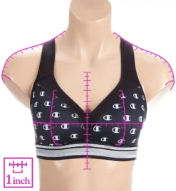 Champion The Curvy Printed Sports Bra -Her Room US champion chmp01 b9373p ns7