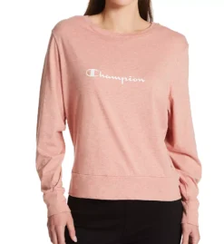 Champion Script Logo Long Sleeve Sleep Top - Relaxed Fit Cotton-Modal Loungewear