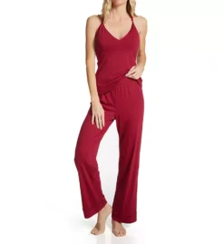 Cosabella Bella Curvy Pima Cotton 3-Piece Set - Racerback Cami, Pant & Robe with Satin Piping -Her Room US cosabella cos001 amo9862 cs1