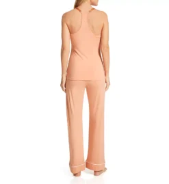 Cosabella Bella Curvy Pima Cotton 3-Piece Set - Racerback Cami, Pant & Robe with Satin Piping -Her Room US cosabella cos001 amo9862 cs2