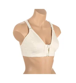 Latex Free Organic Cotton Front Close Support Bra -Her Room US cot01 w12224 01