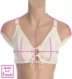 Latex Free Organic Cotton Drawstring Bra -Her Room US cottonique cot01 w12218 ns7