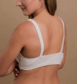 Latex Free Organic Cotton Front Close Support Bra -Her Room US cottonique cot01 w12224 bs