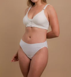 Latex Free Organic Cotton Front Close Support Bra -Her Room US cottonique cot01 w12224 cs3