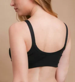 Latex Free Organic Cotton Side-Tie Bra -Her Room US cottonique cot01 w12225 bs