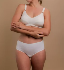 Latex Free Organic Cotton Waist Brief - 2 Pack -Her Room US cottonique cot01 w22200c cs4