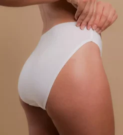 Latex Free Organic Cotton Brief Panty - 2 Pack -Her Room US cottonique cot01 w22205c bs