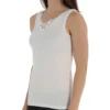 Cuddl Duds SofTech Venice Lace Trim Tank – Elegant Floral Lace V-Neck Thermal Base Layer -Her Room US cuddl duds cudd01 8212042 gs