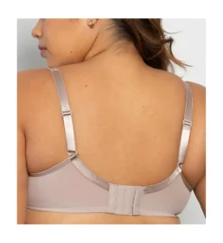 Sheer Mesh Plunge Push Up Underwire Bra -Her Room US curvy couture cuco01 1310 bs