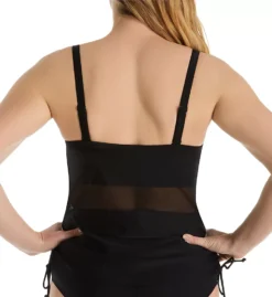 Curvy Kate Sheer Class Balcony Tankini - Black Underwire Mesh Bra-Sized Swim Top -Her Room US curvy kate cuka01 cs1404 bs