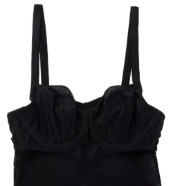 Curvy Kate Sheer Class Balcony Tankini - Black Underwire Mesh Bra-Sized Swim Top -Her Room US curvy kate cuka01 cs1404 cs3