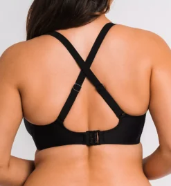 Curvy Kate Black First Class Contrast Mesh Series – Multiway Underwire Balcony Bikini Top -Her Room US curvy kate cuka01 cs20306 cs1