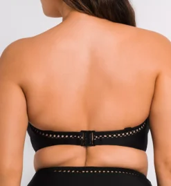 Curvy Kate First Class Black Recycled Sweetheart Bandeau Bikini Top - Convertible Underwire Swim -Her Room US curvy kate cuka01 cs20307 bs