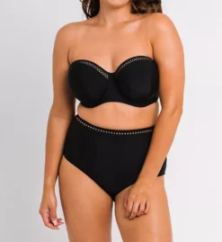 Curvy Kate First Class Black Recycled Sweetheart Bandeau Bikini Top - Convertible Underwire Swim -Her Room US curvy kate cuka01 cs20307 cs3
