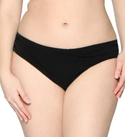 Curvy Kate Wrapsody Classic Black Mid-Rise Bikini Brief – Twisted Tulle Detail Swim Bottom -Her Room US curvy kate cuka01 cs5500 fs