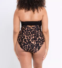 Curvy Kate Wrapsody Leopard Print Bandeau One Piece Swimsuit – Multiway Mesh Wrap Swimwear -Her Room US curvy kate cuka01 cs5600p bs