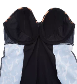 Curvy Kate Wrapsody Leopard Print Bandeau One Piece Swimsuit – Multiway Mesh Wrap Swimwear -Her Room US curvy kate cuka01 cs5600p cs6