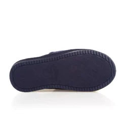 Dearfoams Demi Rib Knit Slide – Plush Faux Fur Memory Foam Indoor/Outdoor Slipper -Her Room US dearfoams drfs01 26559 bs
