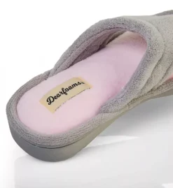 Dearfoams Melanie Terry Thong Slipper - Soft Micro Terry Sandal with DF StepFoam Support -Her Room US dearfoams drfs01 30932 cs2
