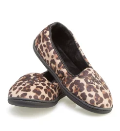 Dearfoams Rebecca Microfiber Velour Closed Back Slipper - Embroidered Skimmer Style -Her Room US dearfoams drfs01 51701 cs1