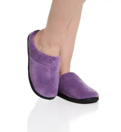 Darcy Velour Clog Slipper With Quilted Cuff