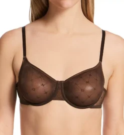 DKNY Monogram Mesh Unlined Demi Bra