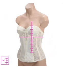 Colette Lace Corset Bridal Longline Bra -Her Room US dom001 8949 01