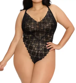 Dreamgirl Plus Size Midnight Black Sheer Lace Teddy with Removable Tulle Maxi Skirt Set -Her Room US dreamgirl dg001 10996x cs2