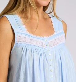 100% Cotton Stripe Sleeveless Ballet Gown -Her Room US eileen west eilw01 5220079 cs1