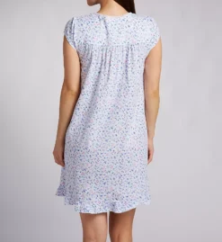 100% Cotton Jersey 38 Short Cap Sleeve Nightgown -Her Room US eileen west eilw01 e30073 bs