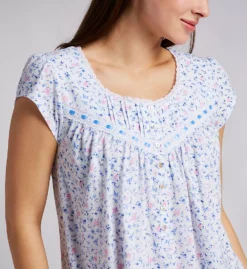 100% Cotton Jersey 38 Short Cap Sleeve Nightgown -Her Room US eileen west eilw01 e30073 cs1