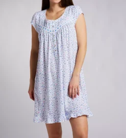 100% Cotton Jersey 38 Short Cap Sleeve Nightgown